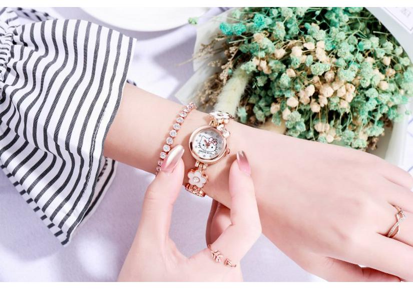 Popular Children's Cartoon Cat Watch for Girls - Cute Claw Design