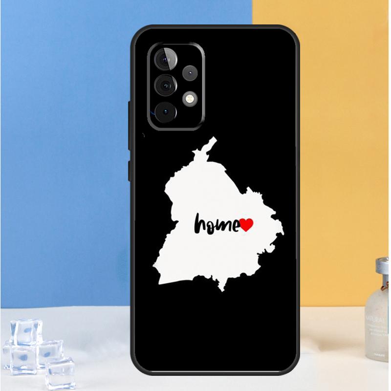 Punjab Map Outline For Samsung Galaxy A54 A34 A14 A13 A33 A53 A36 A05 A06 A16 A32 A52 A55 A35 A15 A56 A26 Case