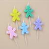 New Cartoon Candles Christmas Colorful Glitter Gingerbread Man Candles Creative Party Baking Decoration Candles