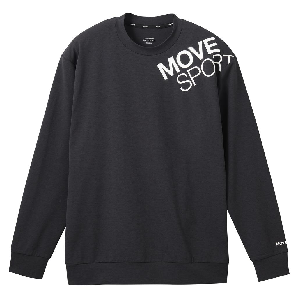 Long Sleeve Shirt Descente TOUGH Long Sleeve Shirt Stretch UV Protection Training Running BK00 XO [Move Sports] (UPF50+) (ST4FLT03M)