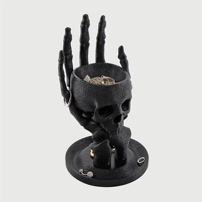 Gothic Skelett Hand Schmuckständer Schwarz Kunststoff Halskette Ohrring Organizer Monster Hand Schmuck Präsentation Tablett Retro Heimdeko
