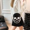 Creative Ghost Crossbody Bag Gothic Novelty Leather Candy Bag Halloween Skull Shoulder Bag  Women