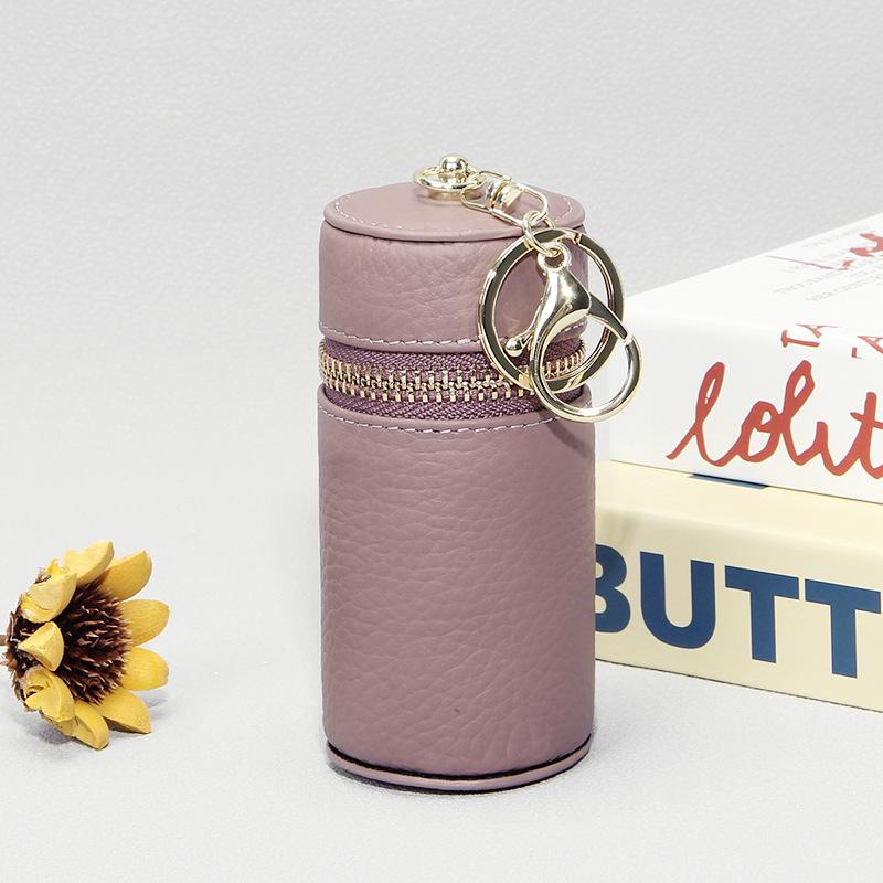 Genuine Leather Key Case & Earphone Storage Pouch