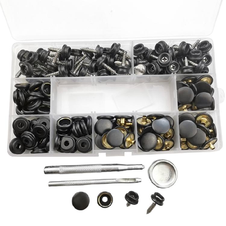 

Stainless Steel Boat Cover Snap Kit 60 Sets Replacement Fastener Screw with Cap 1 чёрный