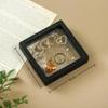 Pe Film Suspension Jewelry Box Clear Display Case Dustproof Jewelry Storage Holder For Earring Necklace Ring Bracelet Collection