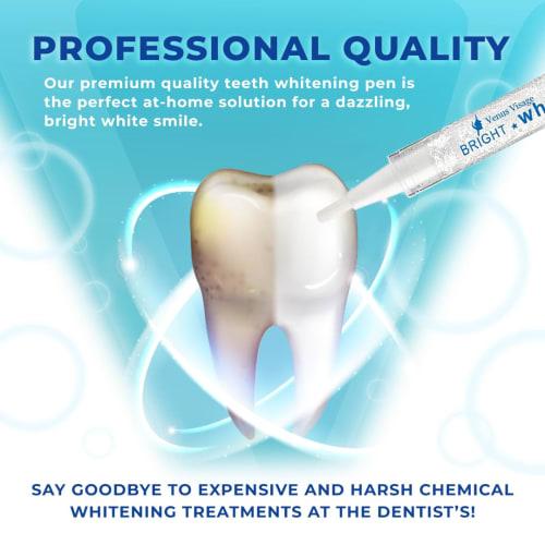 Venus Visage Award Winning Teeth Whitening Pen (2 Pens), 20+ Uses - Teeth Whitening Gel Professionally Formulated - Best Teeth Whitening Kit Teeth Whi