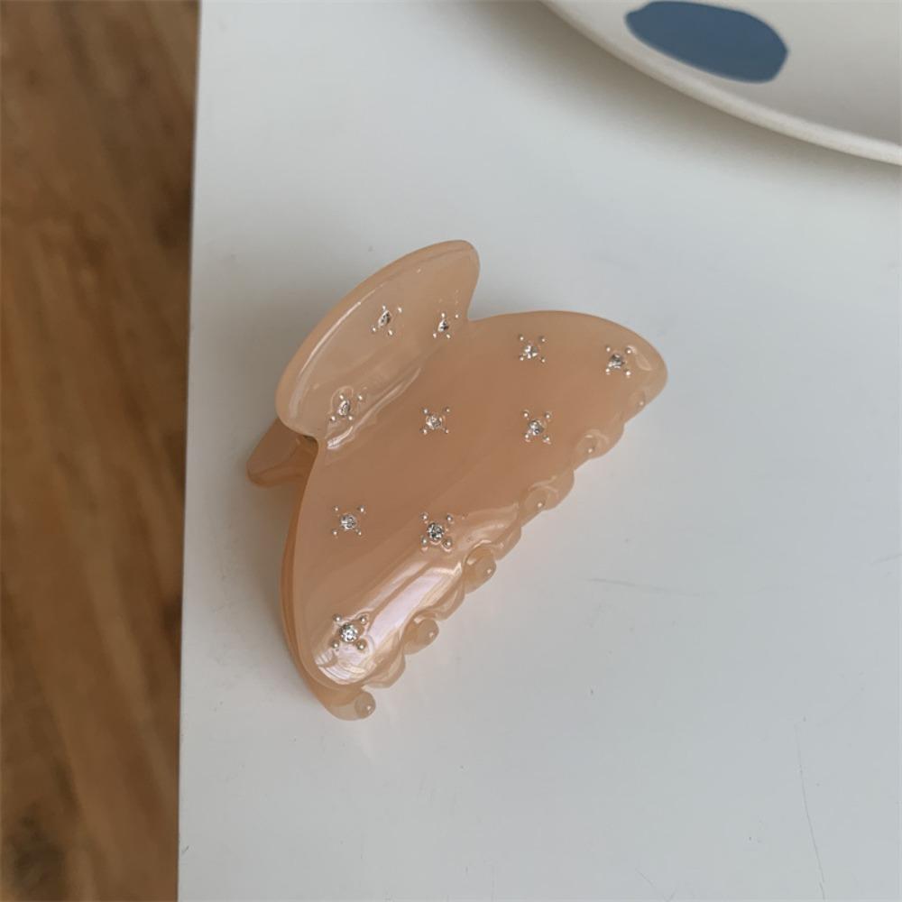 Retro Acetic Acid Rhinestone Semicircle Hair Clip Headwear Korean Style Shark Clip Girls Hair Claw