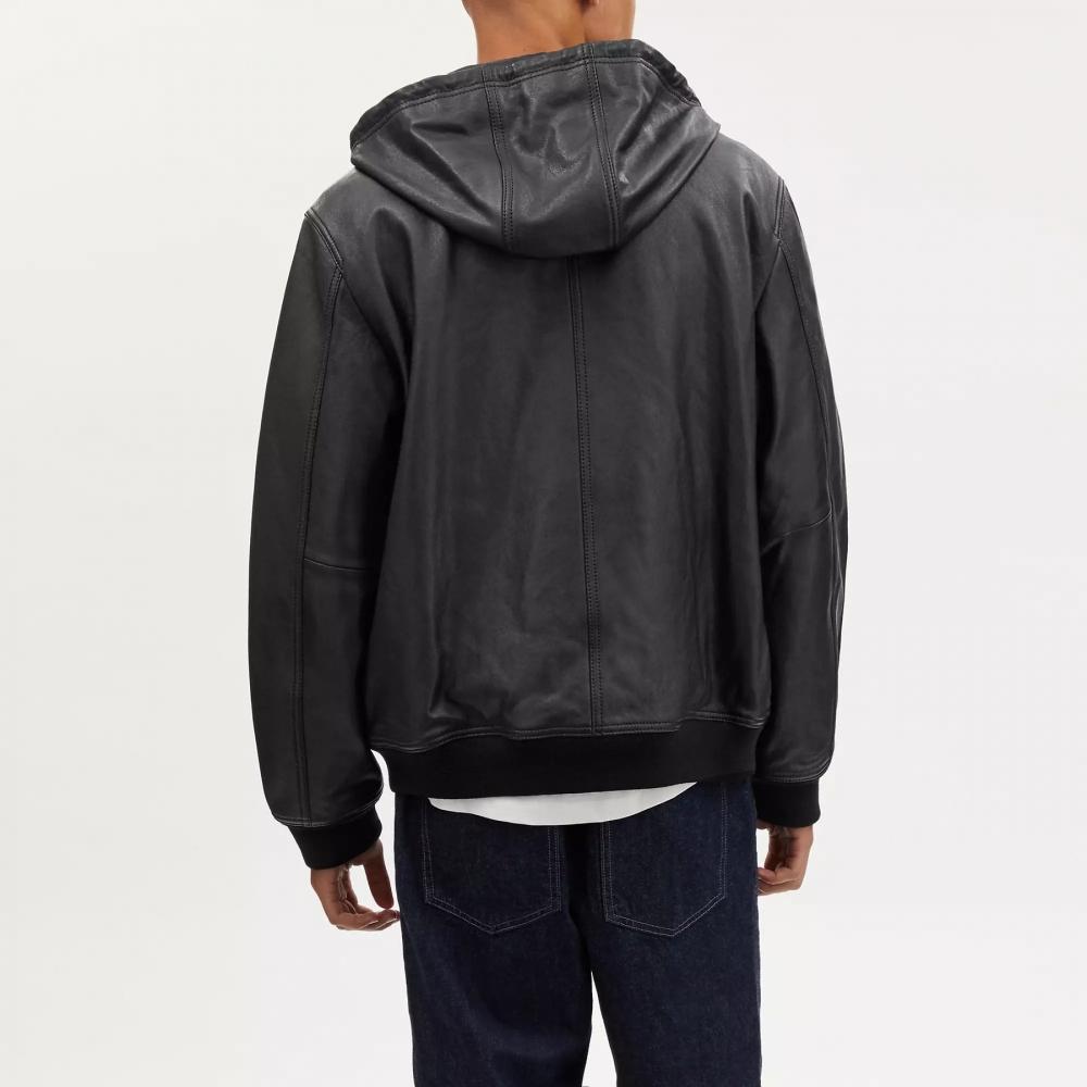 Coach Embossed Leather Trainer Black Signature