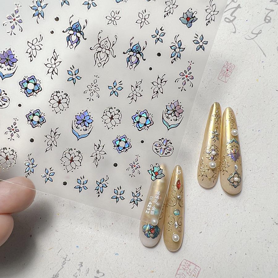 Xiaohongshu Bestseller: Tomoni & Moshu Hot Stamping Nail Art Stickers Ms648 - Xifei Returns To the Palace Collection