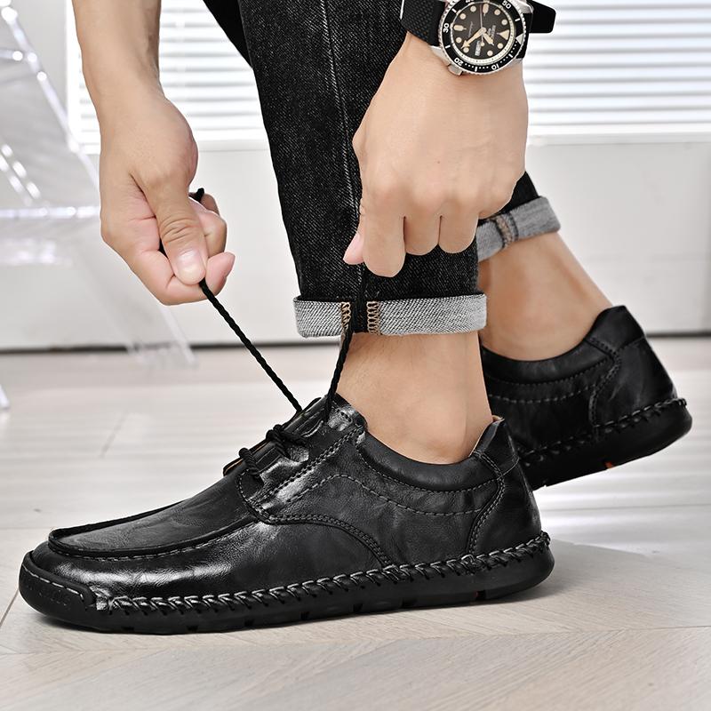 Mode herr businessskor snörskor mode hög kvalitet kontorsskor äkta läder Oxfords designersko mockasiner festskor