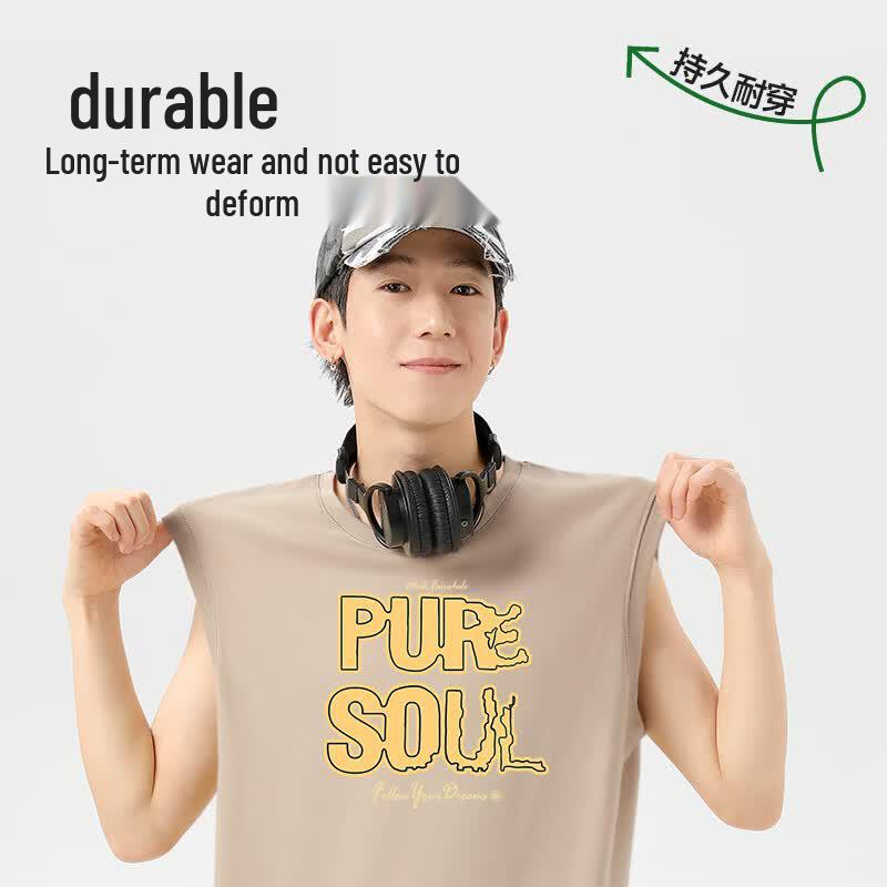 Mark Fairwhale Men's Pure Cotton Sleeveless T-Shirt