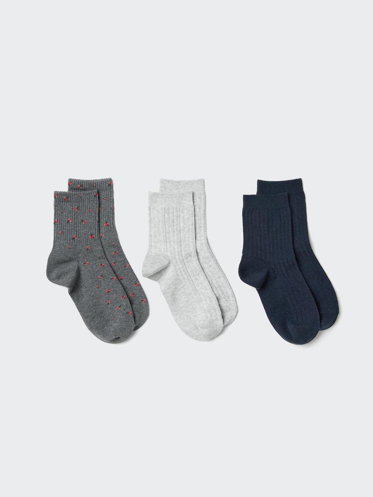 Uniqlo Socks 3p  Flower 
