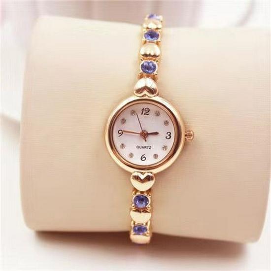 JW Korean Style Elegant Ladies' Water Diamond Quartz Bracelet Watch