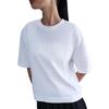 Loose Fit Round Neck Drop Shoulder Short Sleeve T-Shirt Women Tops White HV4956100