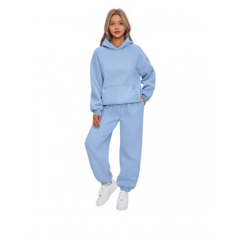 Women's Autumn & Winter Two-Piece Hoodie and Long Pants Sportswear Set