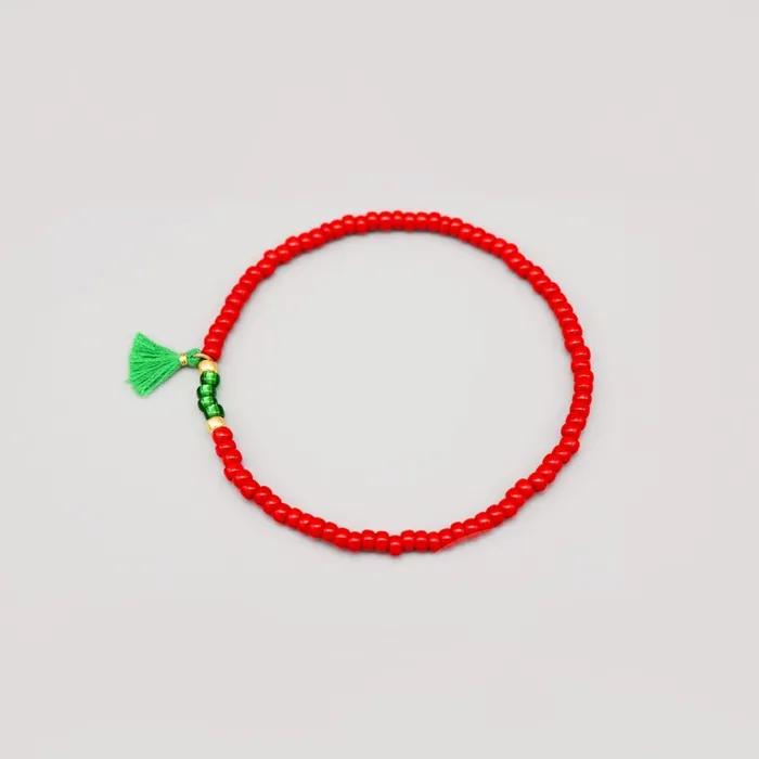 Bonbo Ethnic Tassel Bracelet Point Bead Bracelet 6 Colors