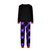 Christmas Print Crewneck Top and Plaid Pants Set, 2 Piece Holiday Outfit