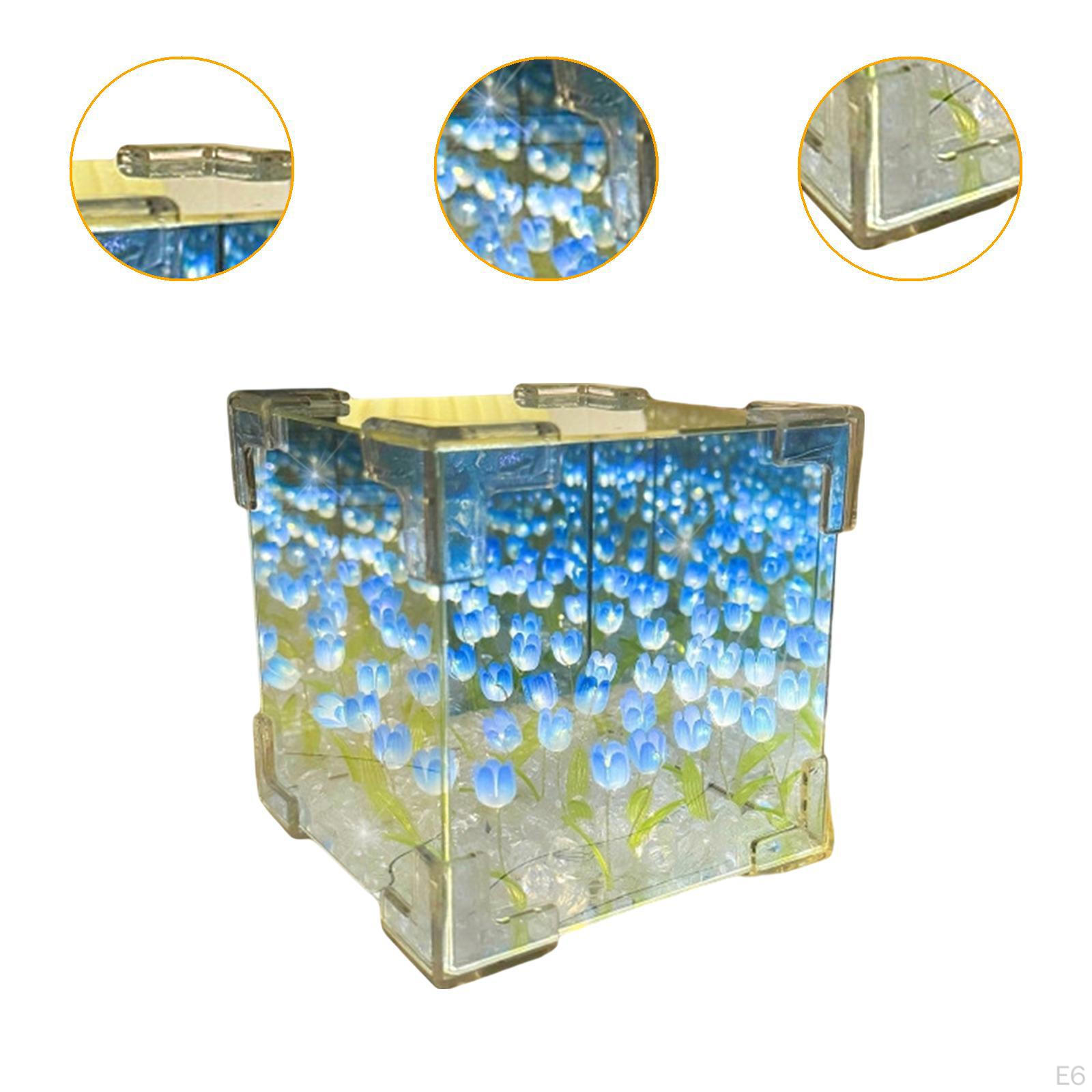 DIY Тюльпан Ночник Материал Упаковка Прикроватная Лампа Акриловый Цветок Морской Эффект — фото 7