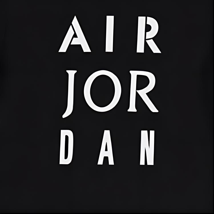 Air Jordan Alphabet Logo Sports Casual Short Sleeve T-Shirt Men Tops Black AJ1388-010