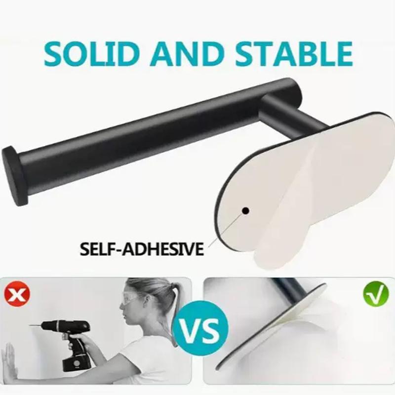 Paper Roll Holder Towel Rack Hanging Shelf Bathroom Storage Toilet Rack Home Kitchen Tissue Accessoriy Wall Stand Hanger Kitchen Cup Holders 5