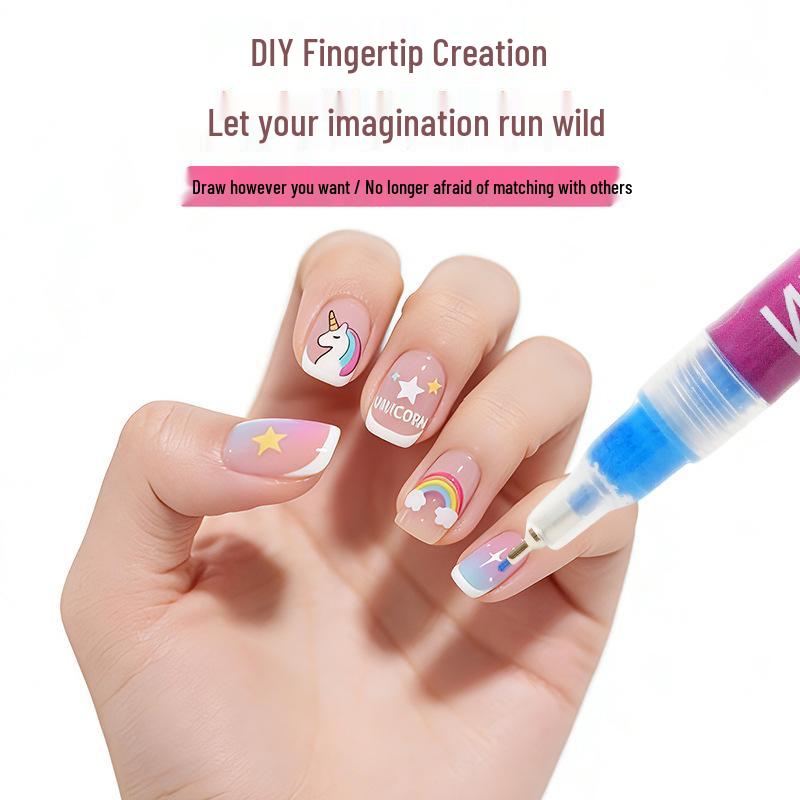Nagelkunst Sneldrogende Waterdichte Acryl Stift Pen Set - 12 Kleuren