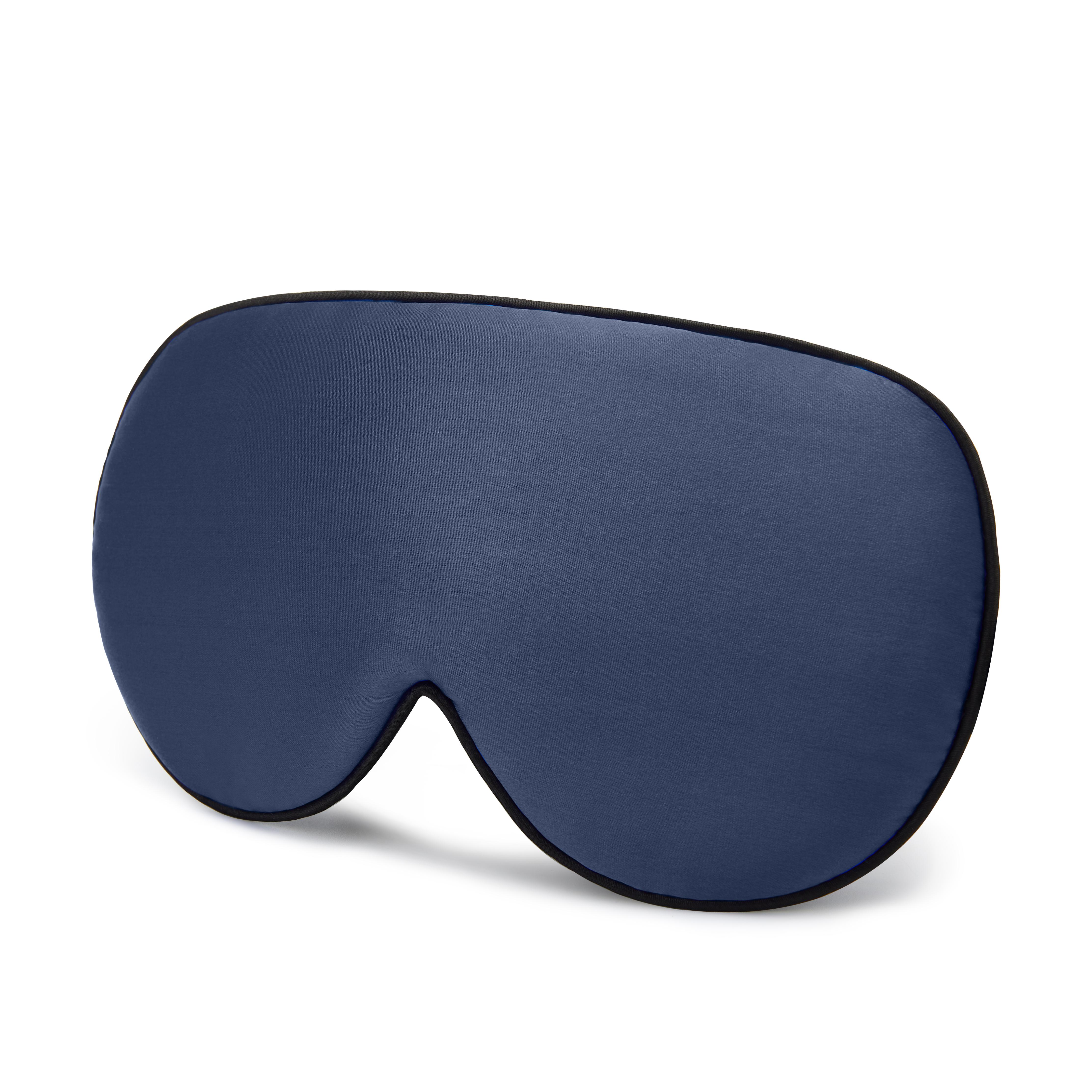 Masque de nuit 100% Soie de Mûrier Doux Cache-yeux Lisse Couvre-yeux pour Aide au Sommeil Confortable bleu marine