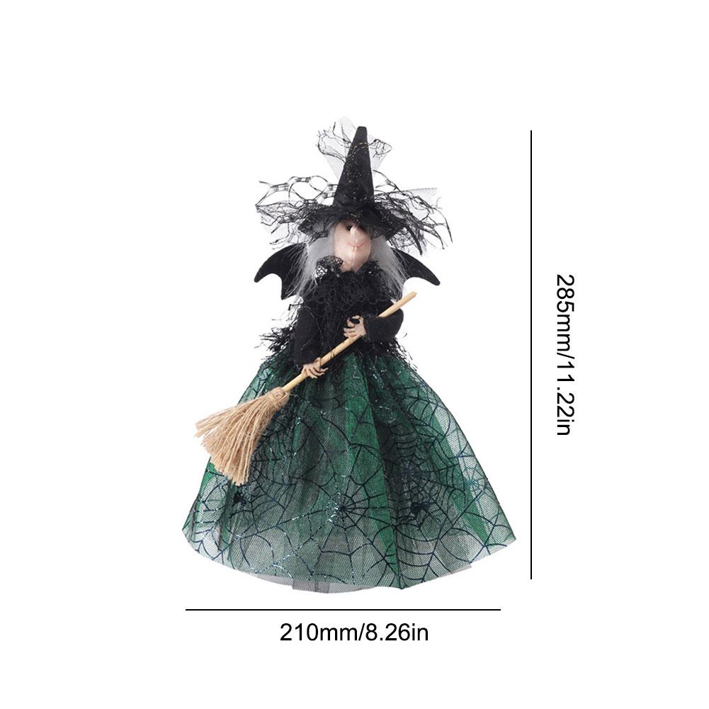 1/2/4 Stück Spukhaus Puppe mit Besen Ornamente Dekorieren Requisiten Baumspitze Stern Hexenpuppe Halloween Dekoration Geisterfest