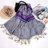 Long scarf Nepalese jacquard fringed cashew women's shawl scarf dual-purpose