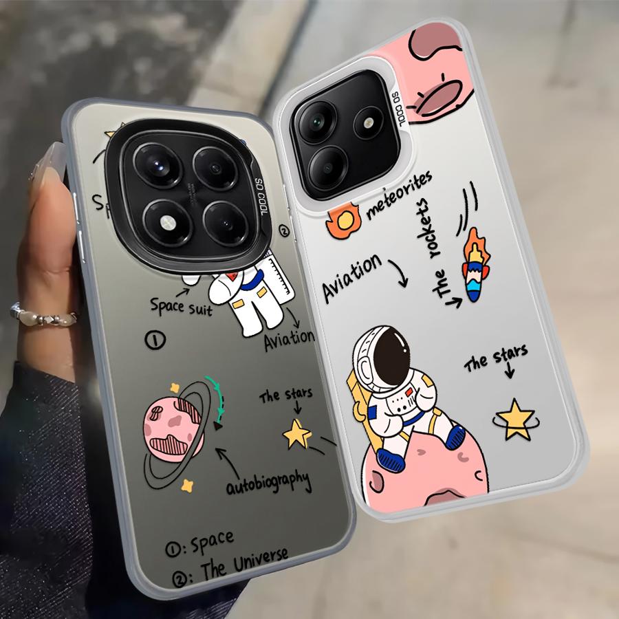 Cartoon Astronaut Back Phone Cover Case for Xiaomi Mi 11 Lite 13T 12T Pro