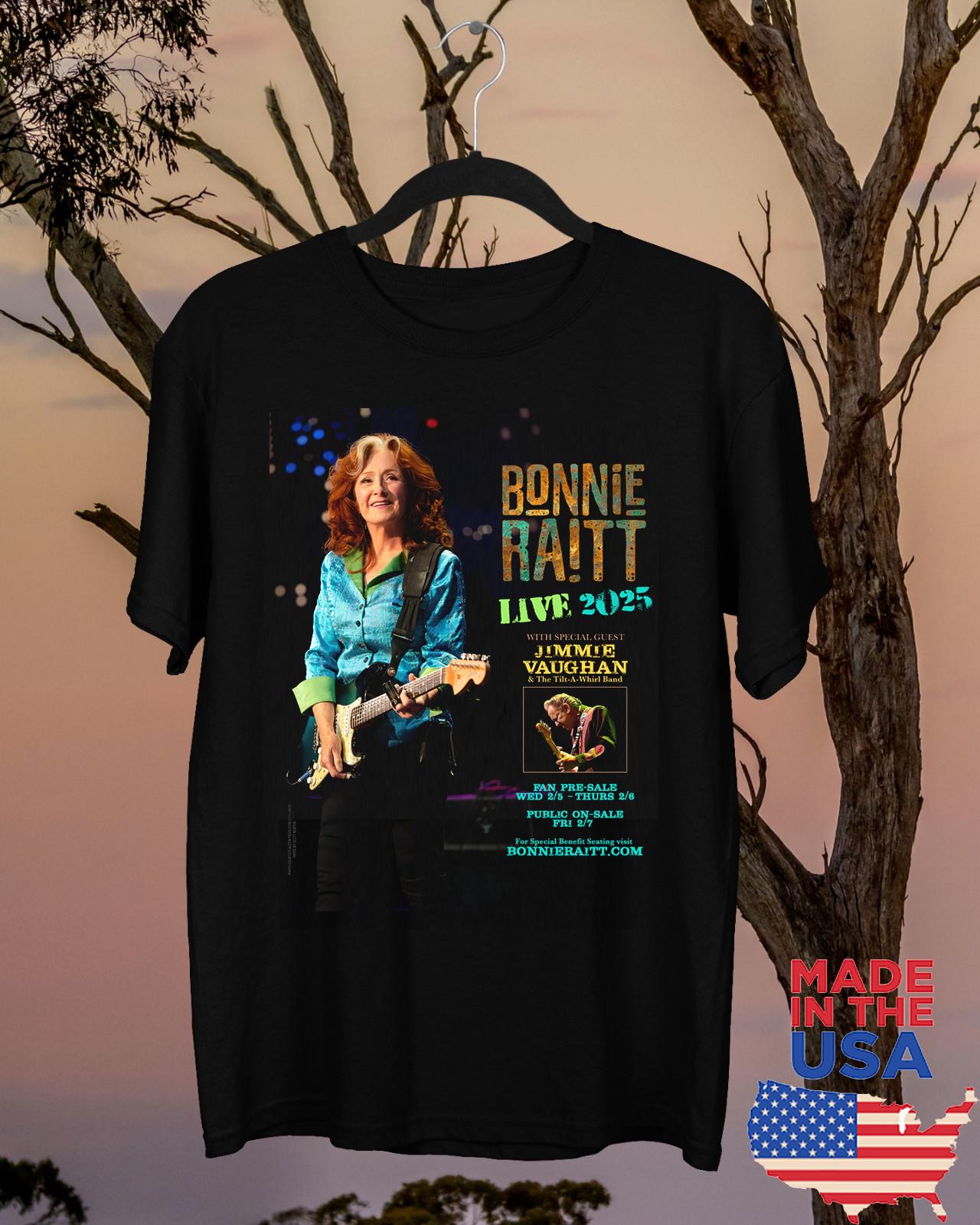 Bonnie Raitt Live 2025 Tour T Shirt Full Size S- 5XL SS566 XXXXL