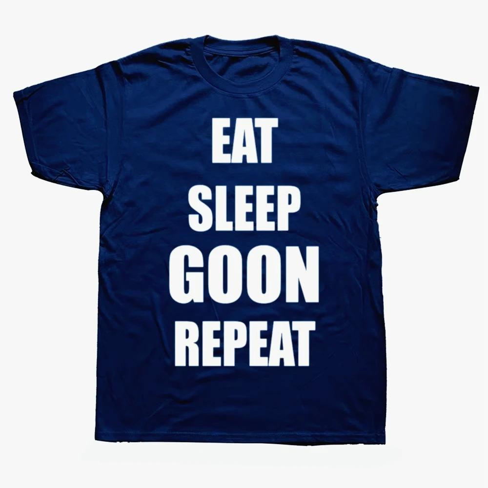 Summer New Arrival Fun Eat Sleep Fool Cycle Graphic Unisex Pure Humor Street Style Short Sleeve Loose Fit Apparel