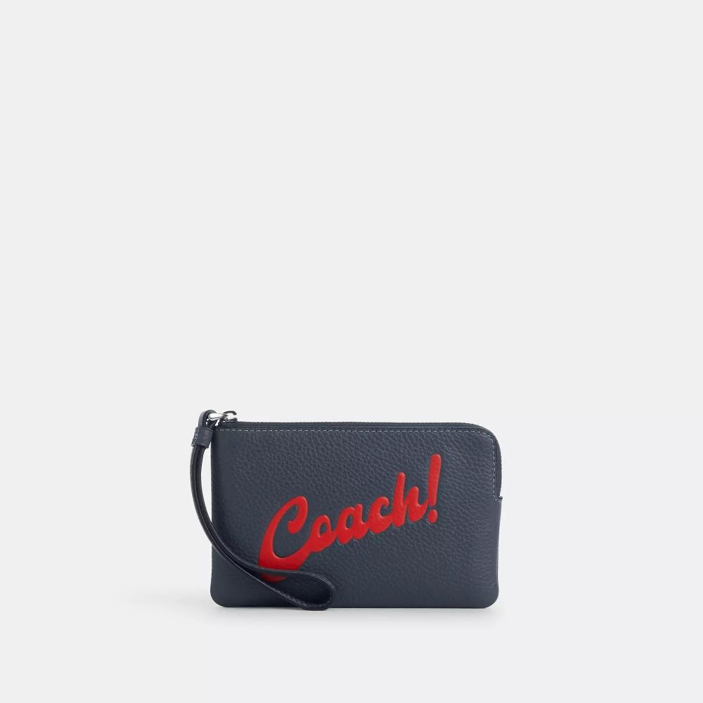 

Браслет Coach с угловой молнией и серебристым денимом с рисунком Coach