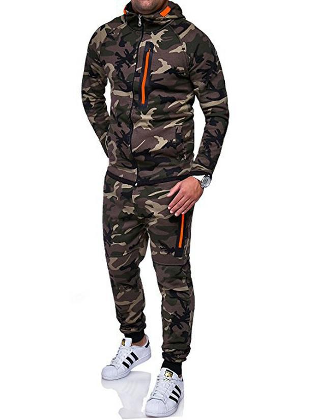 New Men's Heat Transfer Camo Outdoor Clothing Set