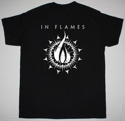 Nieuw In Flames Bandlogo Cadeau Voor Man Vrouw Zwart Alle Maten Shirt AH1348 Unisex T-shirt