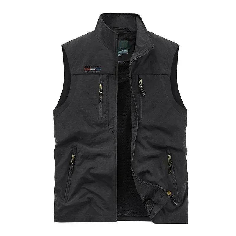 Sleeveless Jacket Vest Men's Summer Cargo Climbing Hunting Vest Outdoor Pographer Fishing Vest Camping Working Clothes