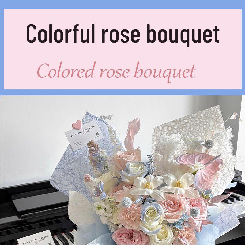 Premium Colored Rose Soap Bouquet for Romantic Occasions - Valentine's Day & Birthday Gift
