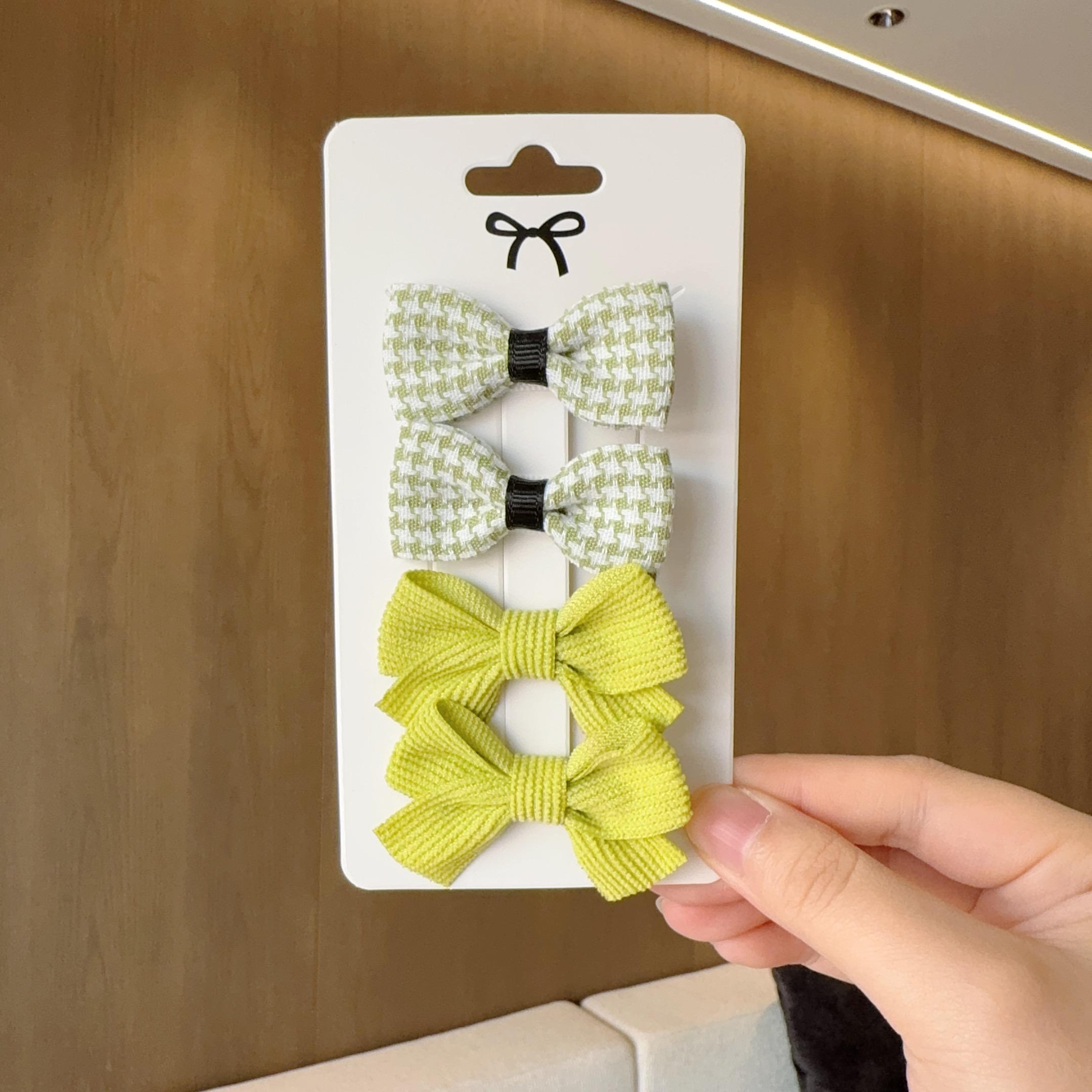 

4 шт./набор Новые милые однотонные заколки для волос с бантом в гусиную лапку для прекрасных девочек, детские головные уборы, зажимы для волос, аксессуары для волос, подарок