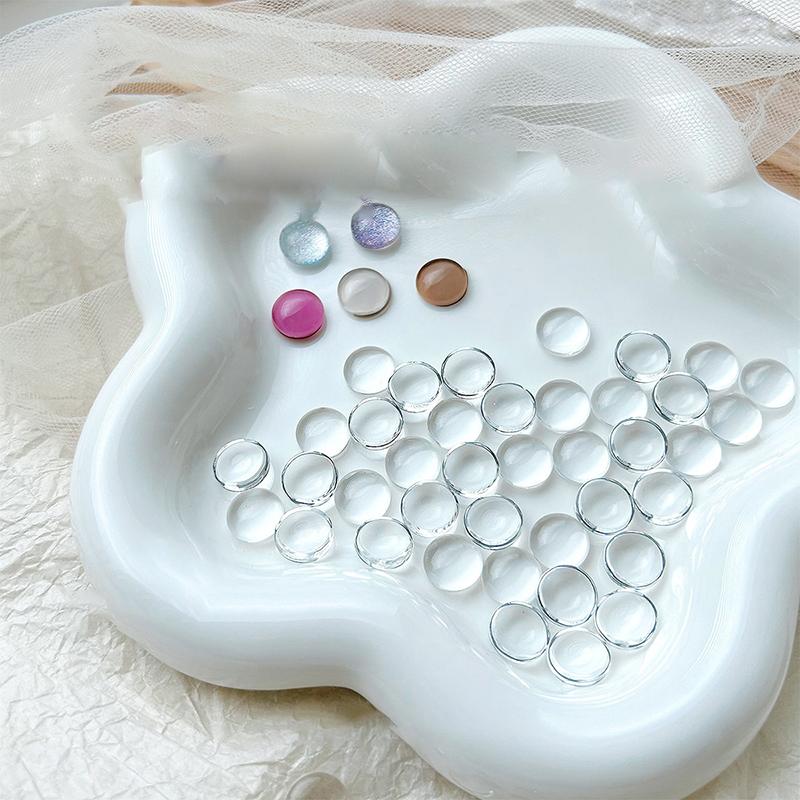 40 Buc. Card de Culoare Sticlă Tips Transparente Rotunde pentru Prezentarea Designurilor de Oje Gel Instrument de Manichiură Stil Coreean