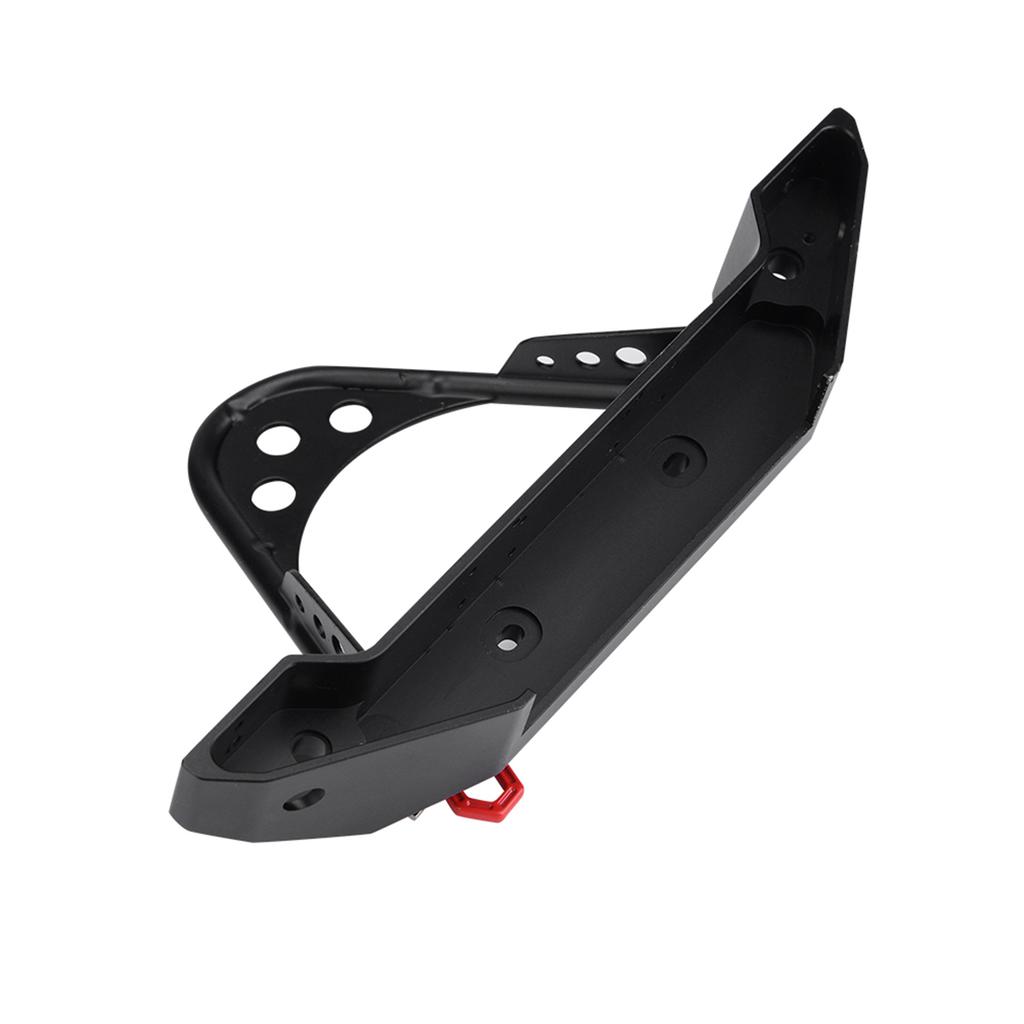 Metal Front Bumper With 2 LED Lights for    ‑4 1Celsius10 Scale RC Crawler Car (Black)