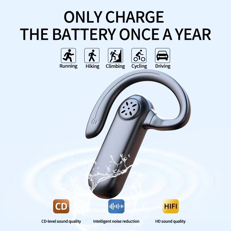 Auriculares Deportivos Bluetooth 5.2 Auriculares de Conducción Ósea Inalámbricos Abiertos para Correr Auriculares Bluetooth con Reducción de Ruido y Micrófono
