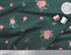 Soimoi Japan Crepe Satin Fabric Leaves,Aster & Camellia Flower Printed Craft Fabric by the Metre 42 Inch