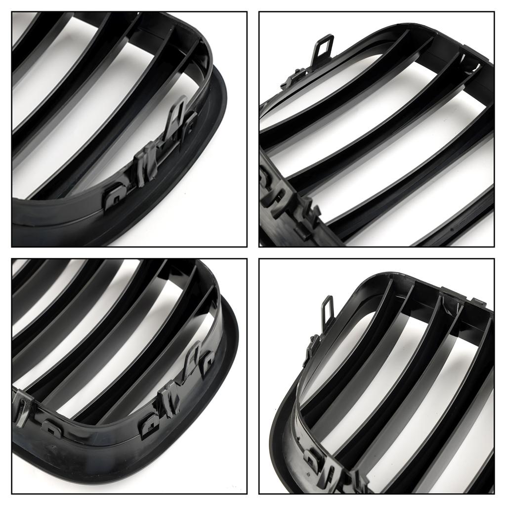 Frontfanger Nyregrill Grill Passer BMW X5 E70 X6 E71 2007-2013 Blank Svart