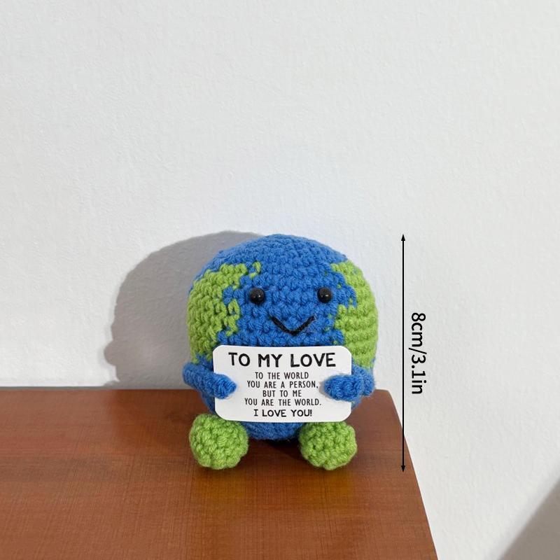 Crochet Ornament Desk Accessories Handmade Doll Birthday Party Decoration Party Gift Favors Hand Knitted Ornament