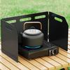 Outdoor Stove Windshield Foldable Design for Camping Use Energy Efficient and Compact for Easy Transport and Storage