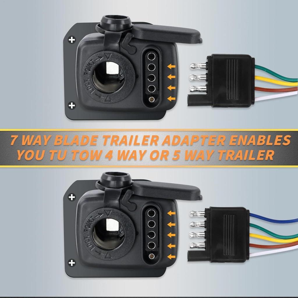 7 Pin Trailer Plug Tester 12V 7 Pin Detector With LED Indicators Trailer Light Test Adapter For Boats RV Pickup Wiring