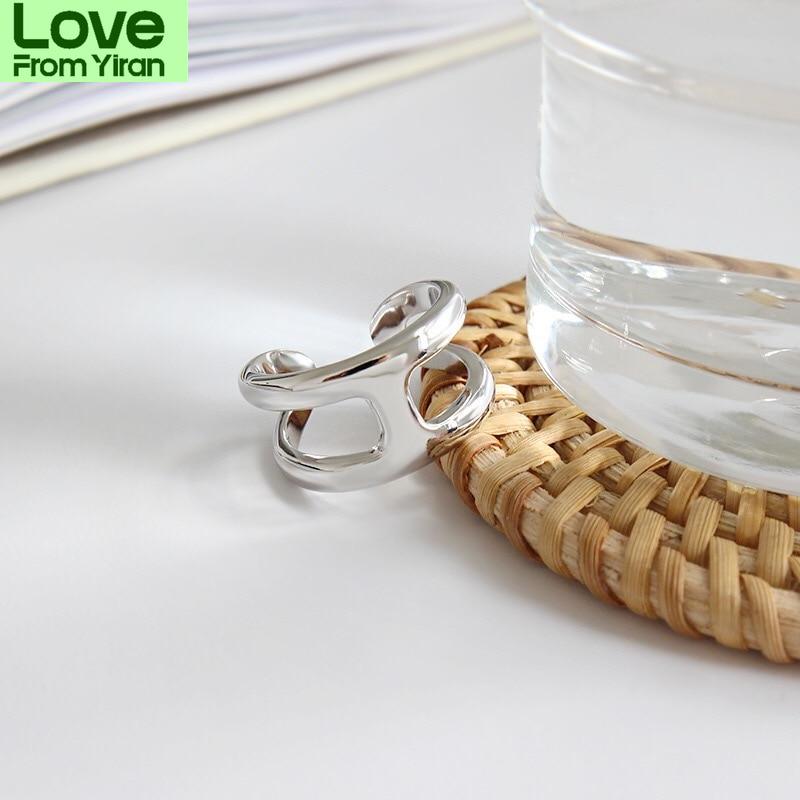 100 %Real  Tone Finger Ring Minimalist Simple Glint Gleam Thin Little Finger Rings Fine Jewelry Present Women Gift Idea SaleSimple