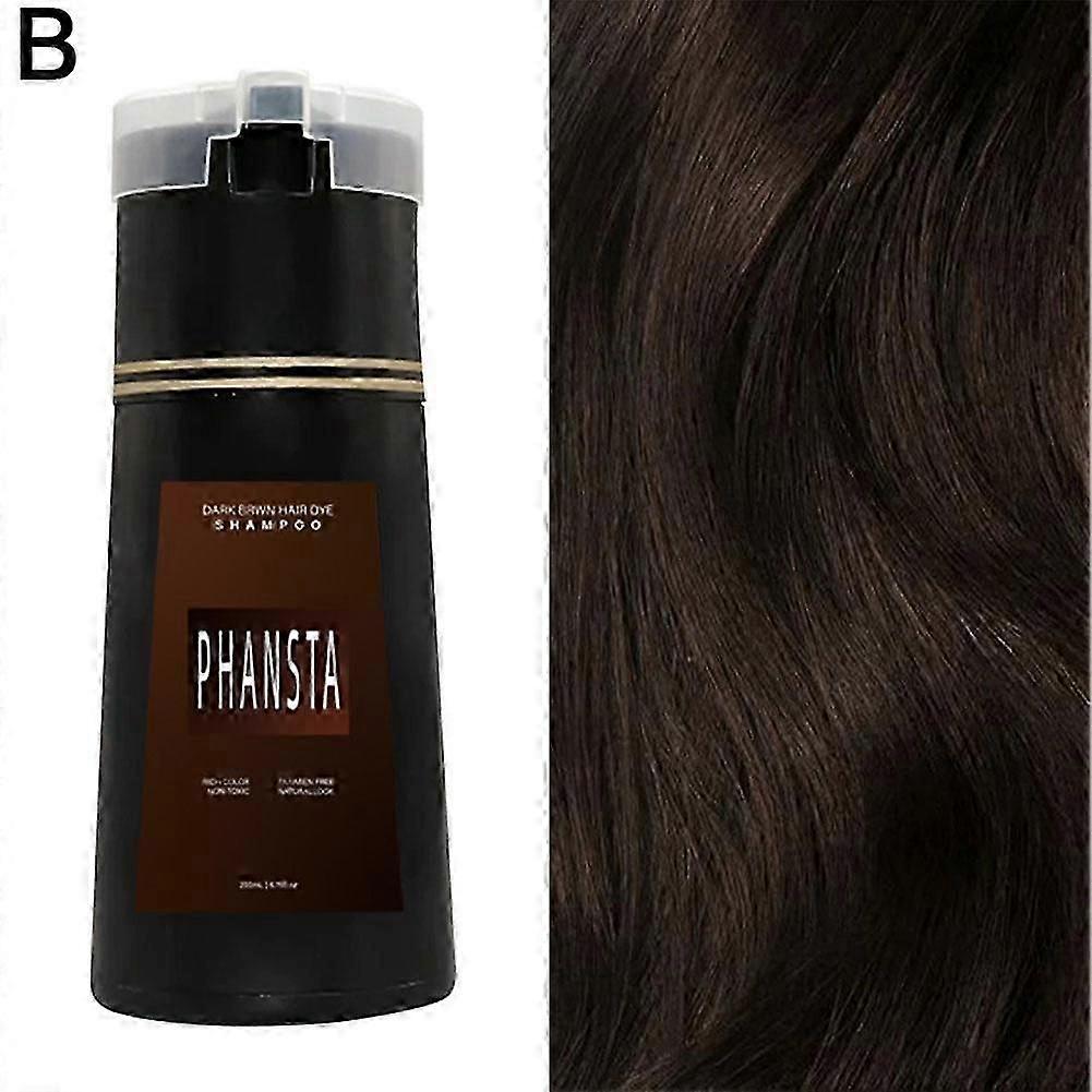 Phansta Herbal Hair Dye Shampoo - Fast-Acting Natural Colour in 3 Shades