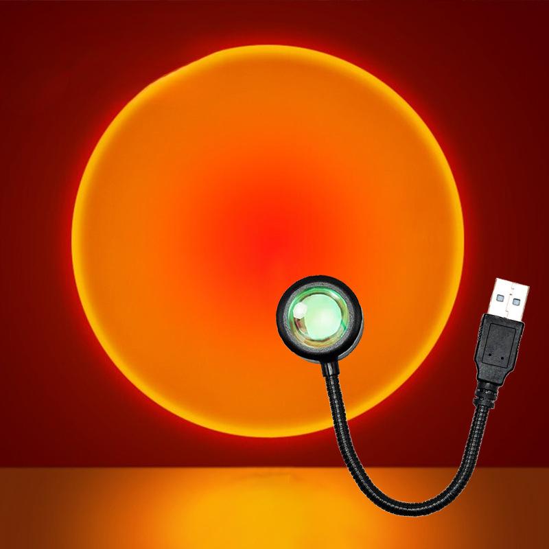 USB Лампа для создания атмосферы заката оранжевый