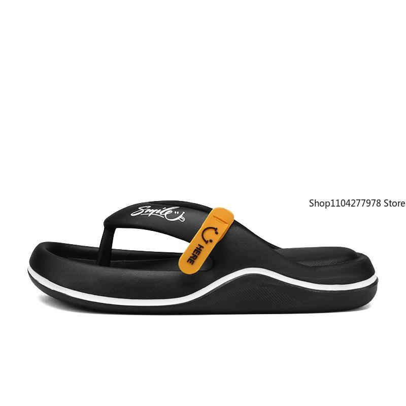Fashion Men's Platform Flip Flops Summer Soft Sole EVA Slippers for Men Outdoor Casual Beach Shoes Home Non-slip Bathroom Slides Shoes