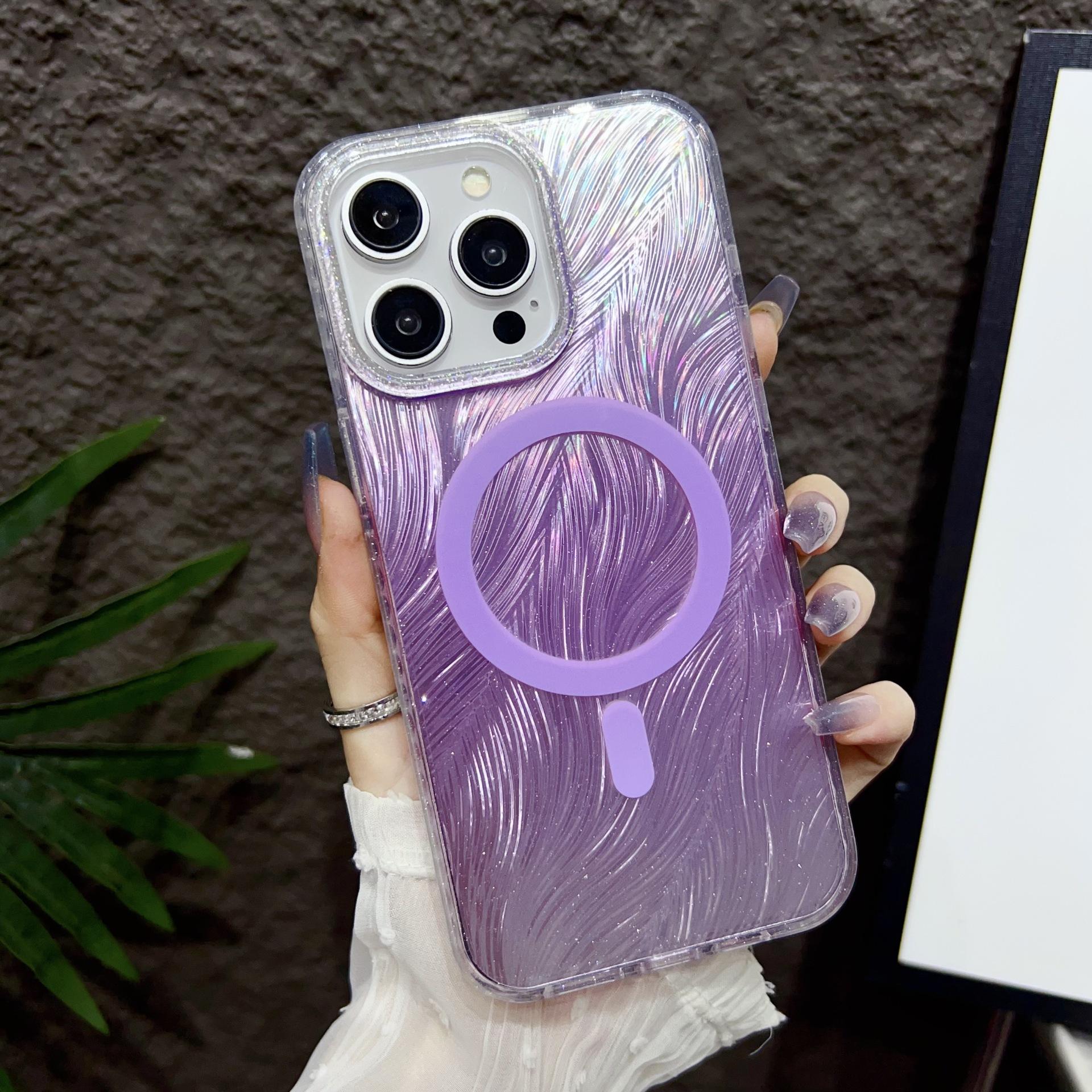 

Apple 14/15 Градиентный Перьевой Магнитный Противоударный Защитный Чехол Подходит для Чехла для Телефона IPhone16promax Apple 11